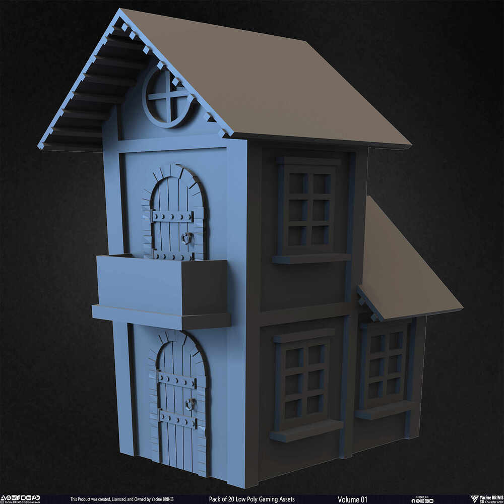 20 Low Poly Gaming Assets Volume 01 Sculpted By Yacine BRINIS Set 20