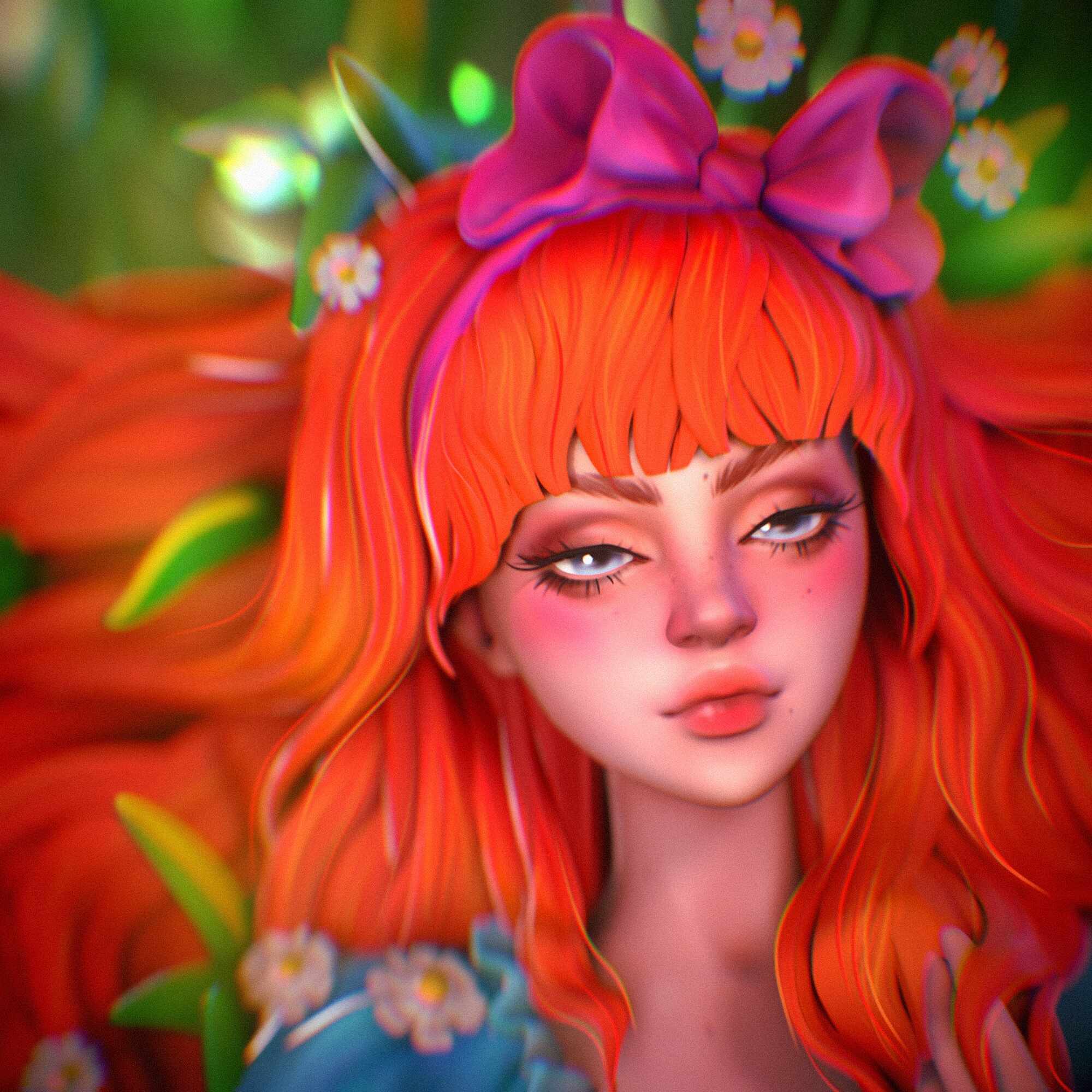 red-haired-girl-zbrushcentral