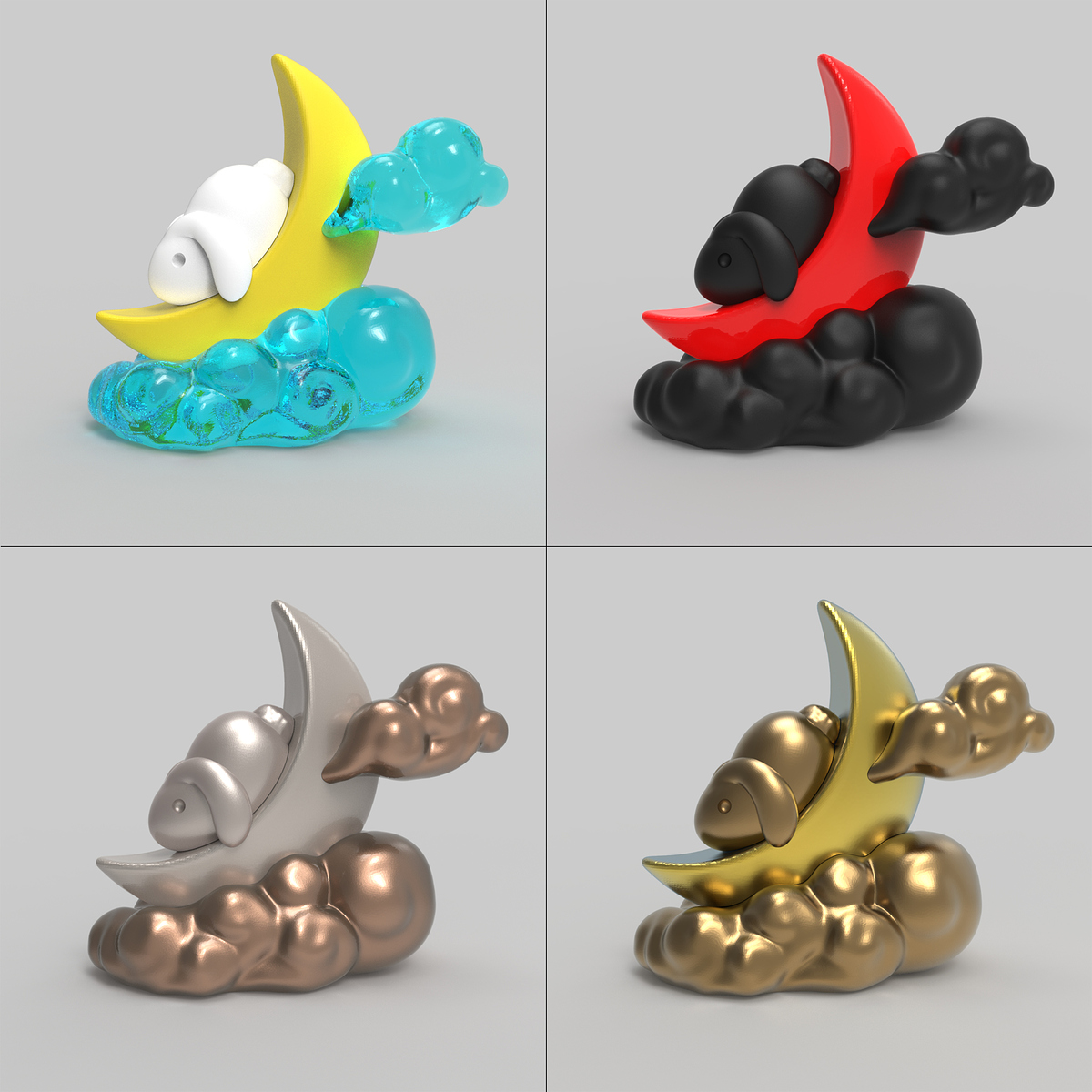 Moon Rabbit Multi View