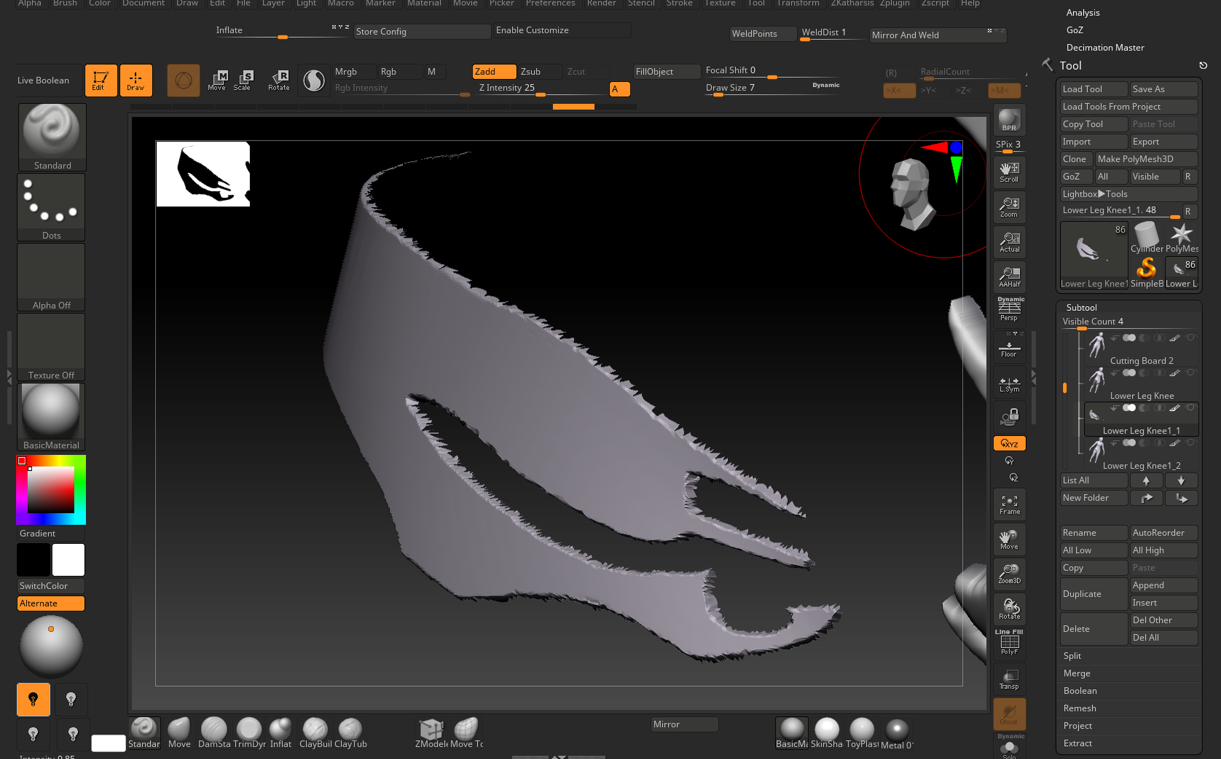 how to close holes in zbrush core