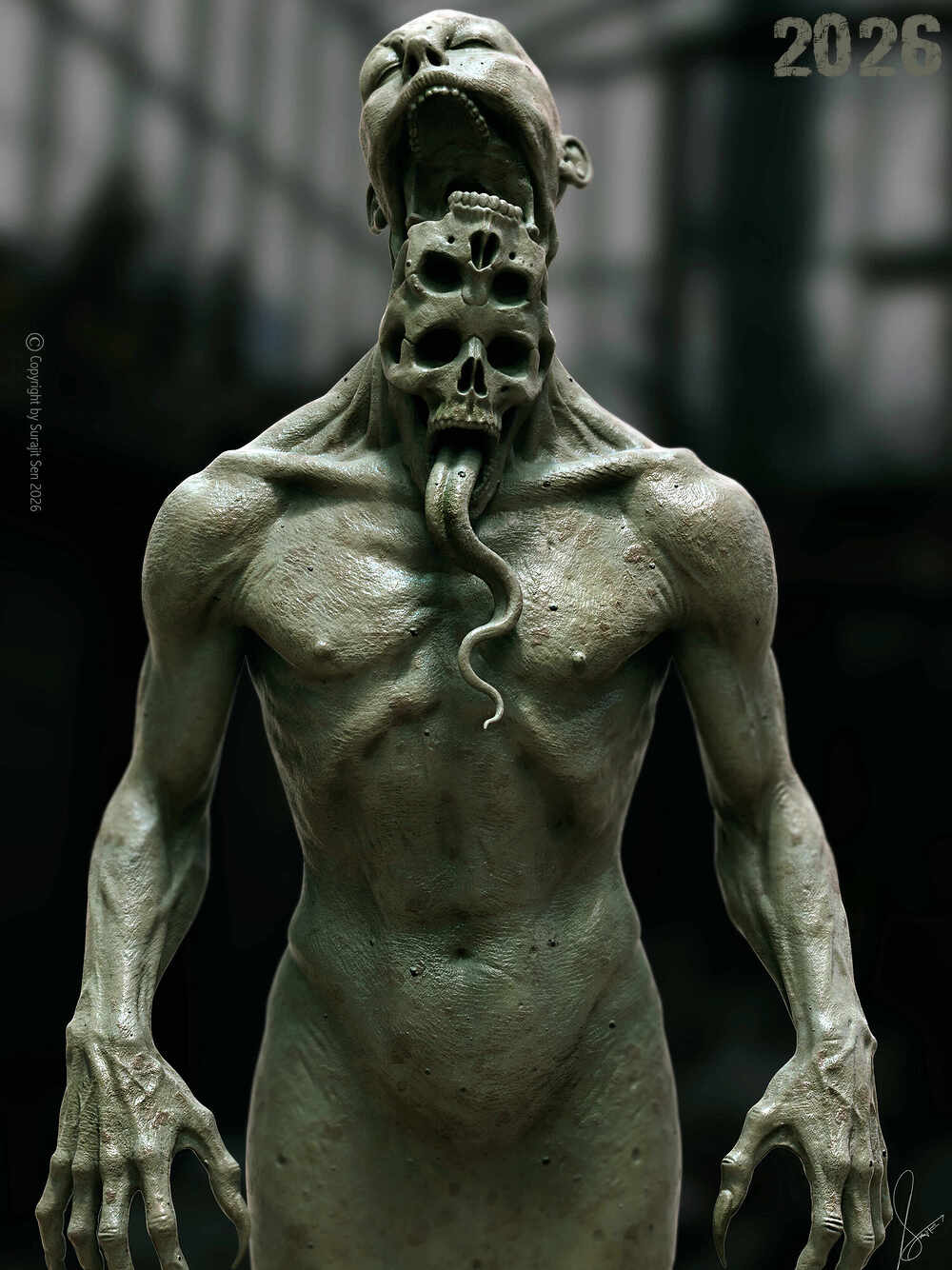 The Devourer of Silence_Front_Creature_Digital_Sculpture_SurajitSen_May2026