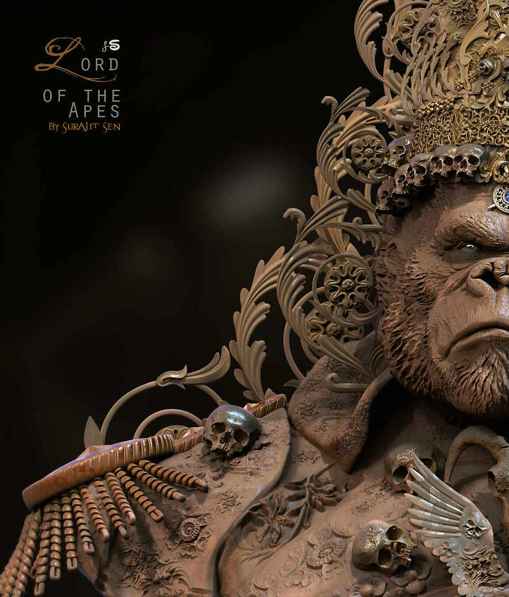 D_Lord of the Apes_Digital_Sculpture_SurajitSen_Jan2022_Closed2