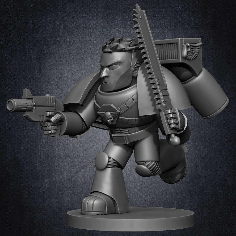 Warhammer Blood Angel 3D Model Sculpted by Yacine BRINIS 012