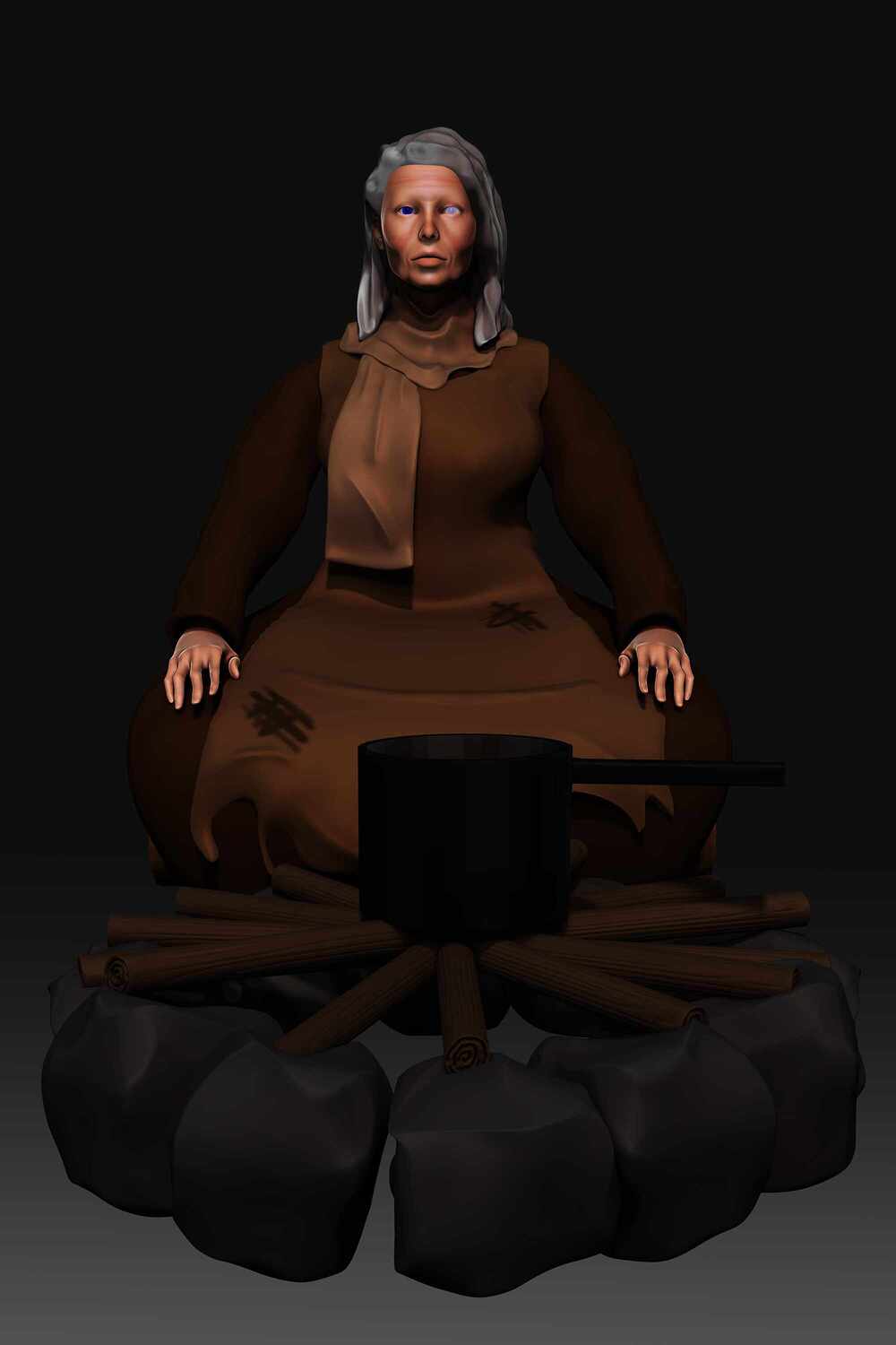 Beggar Female Final Render