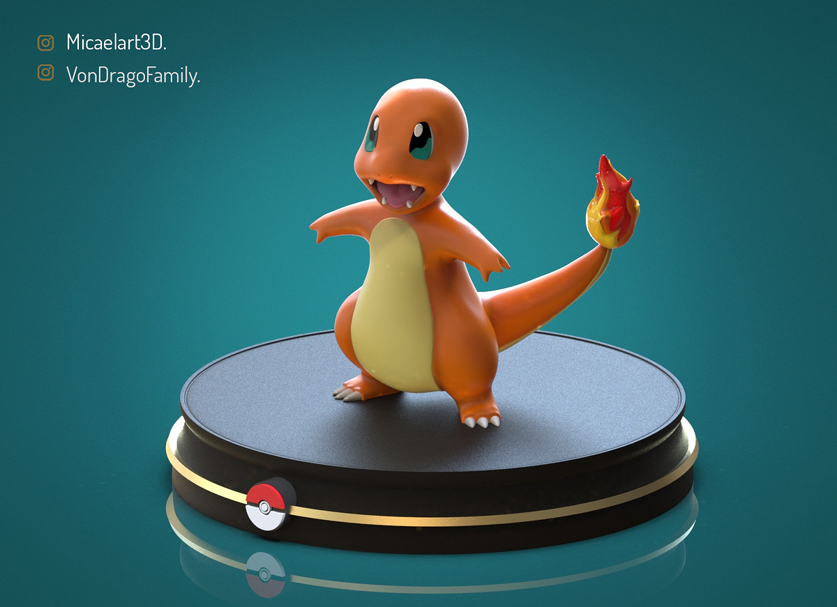 MICAELART3D CHARMANDER 2