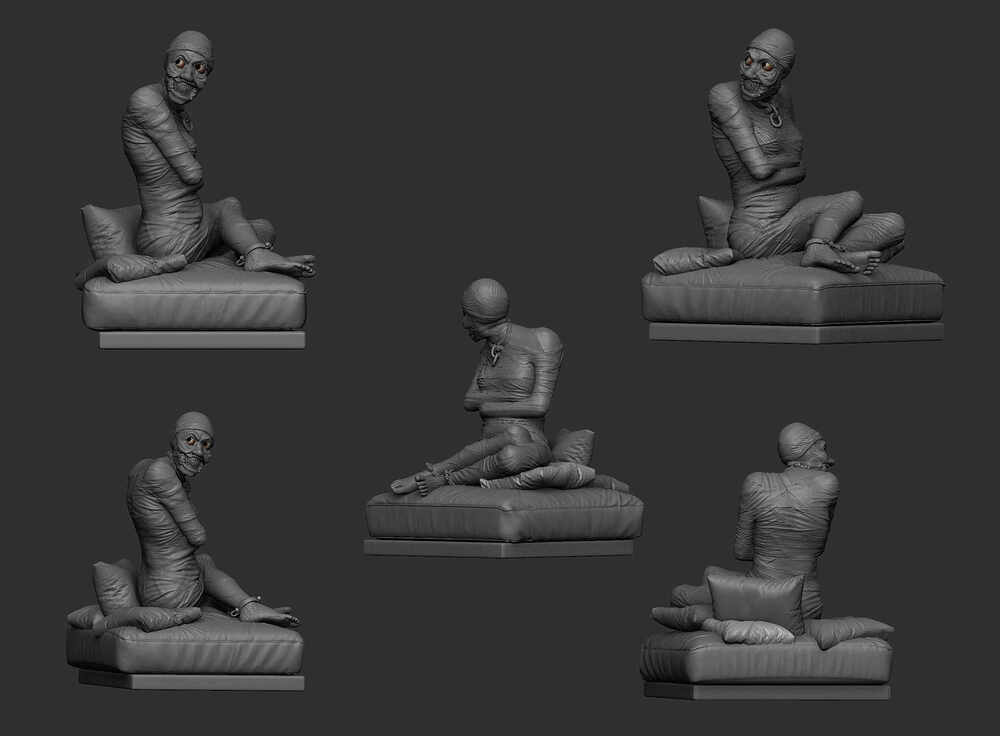Spazm_Doll_Digital_Sculpture_SurajitSen_31st_oct2022_Halloween_WIP