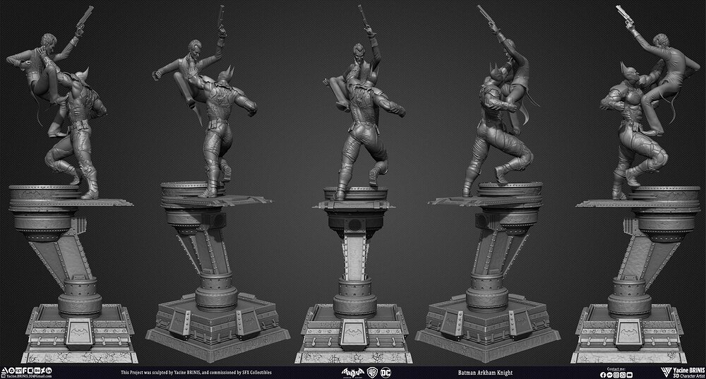 Batman Arkham Knight and Joker Worner Bros Vol 06 Sculpted by Yacine BRINIS 004