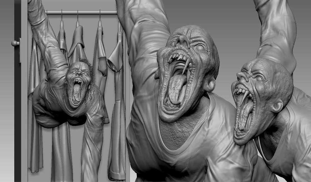 Evil_Creature_Digital_Sculpture_SurajitSen_Oct2025WIP