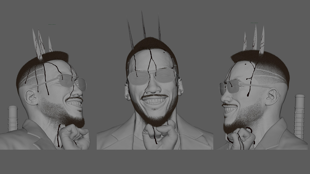 Blade Mahershala Ali  - 3D Model - 10
