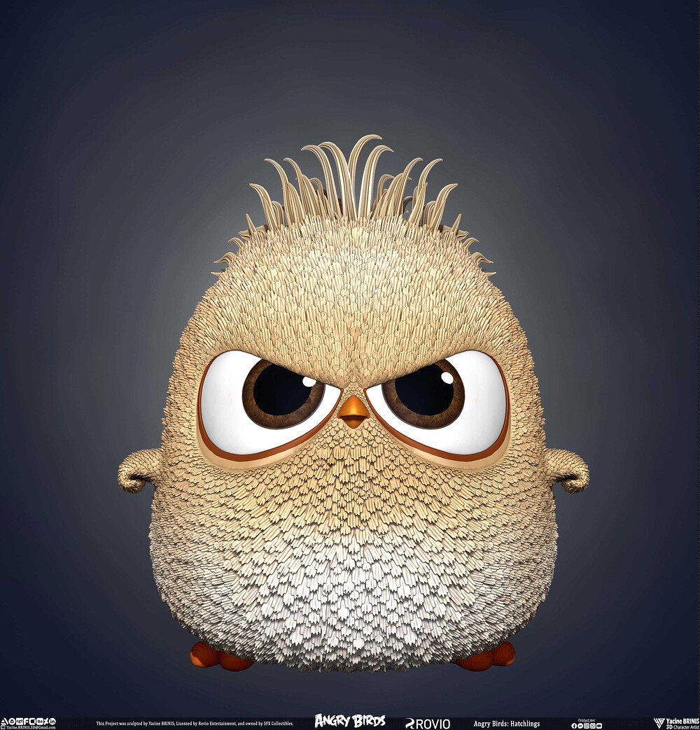 Hatchlings Angry Birds Rovio Entertainment sculpted By Yacine BRINIS 001