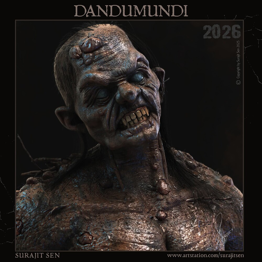 Dandumundi_Creature_Digital_Sculpture_SurajitSen_Feb2026_HEAD_COMP