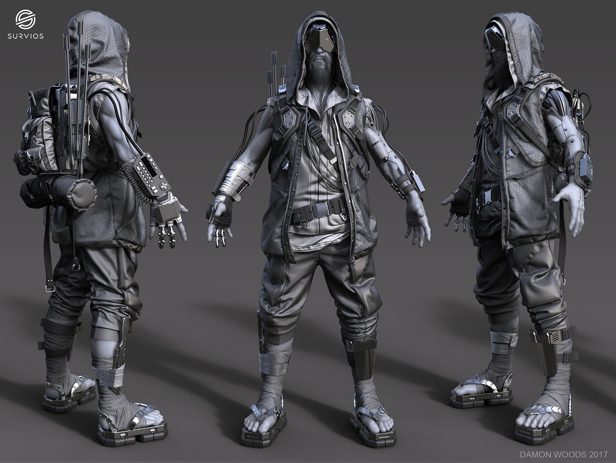Hunter_HighPoly_Turnaround