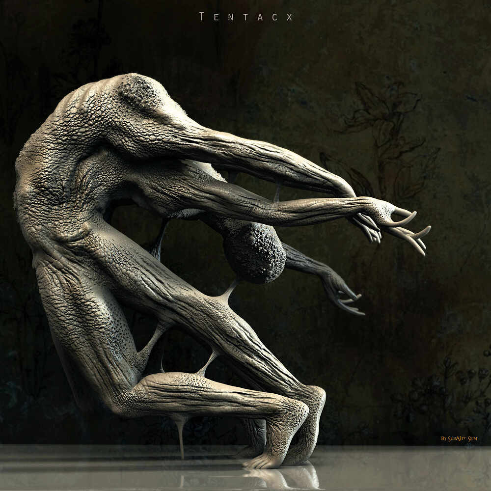 Tentacx_Creature_Digital_Sculpture_SurajitSen_May2023