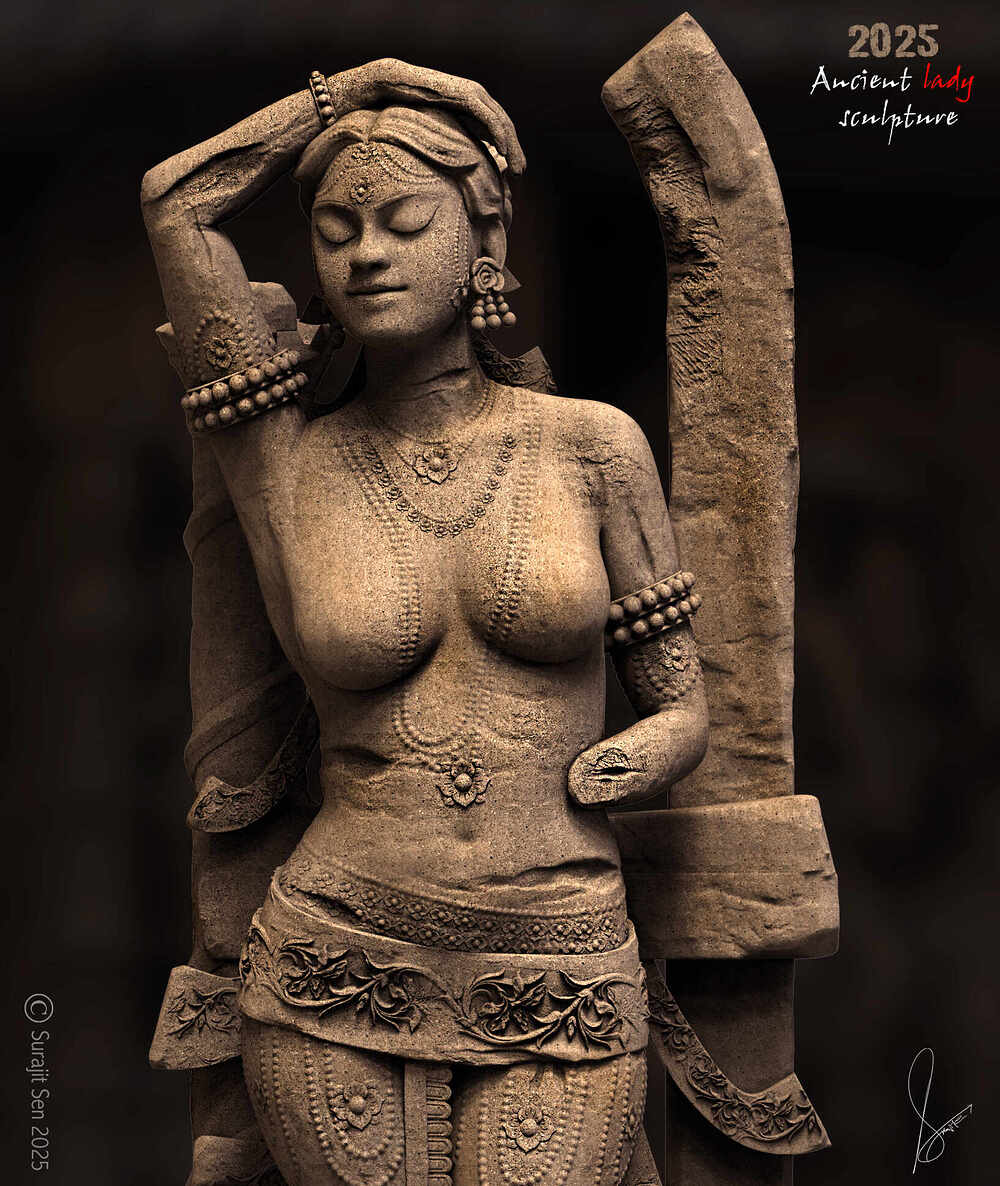 The_Ancient Lady Digital_Sculpture_SurajitSen_Aug2025SSAA2