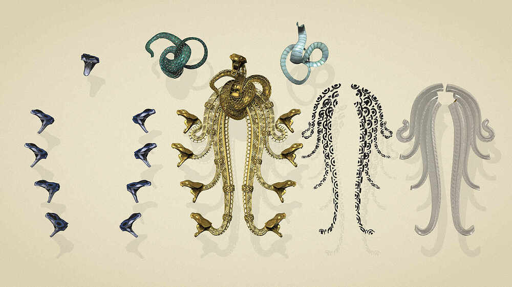 Lalique Serpents Exploded