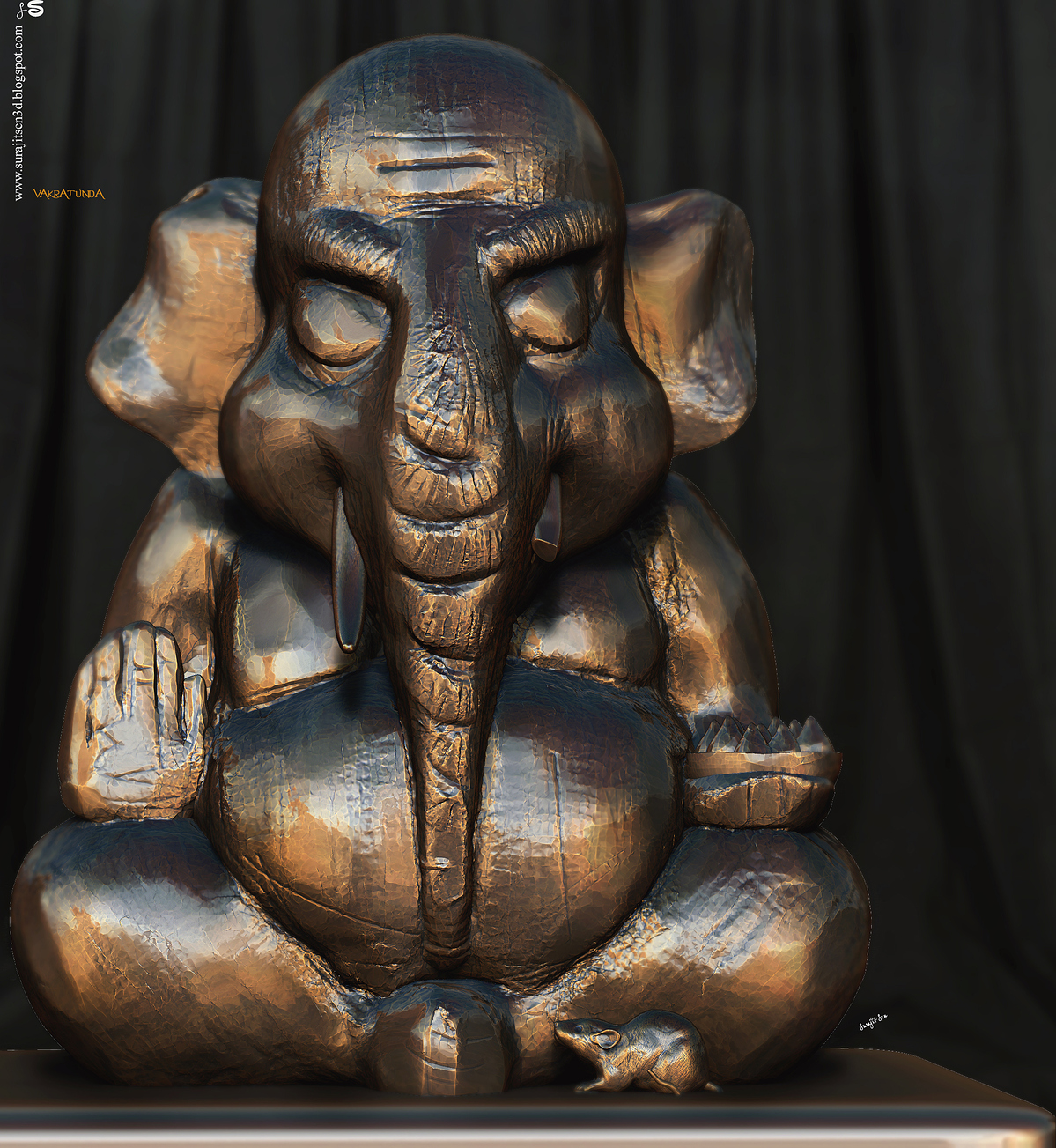 Vakratunda_Digital_Sculpture_SurajitSen_Aug2020AA