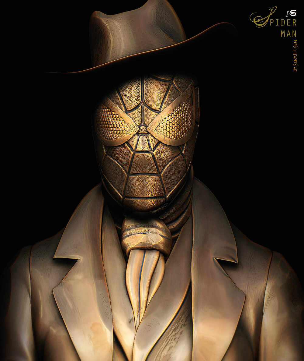 Spiderman_Digital_Sculpture_SurajitSen_April2022_M