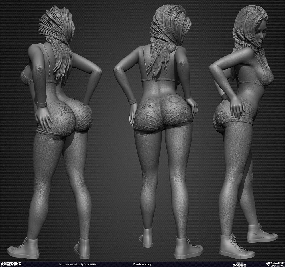 Female anatomy sculpted by Yacine BRINIS 003