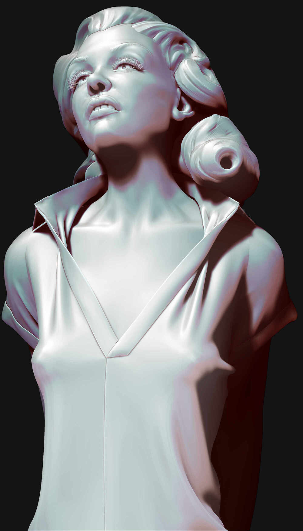 Realistic Beth Sanchez_Smith by Darya Girina sculpting_Life-size_4a