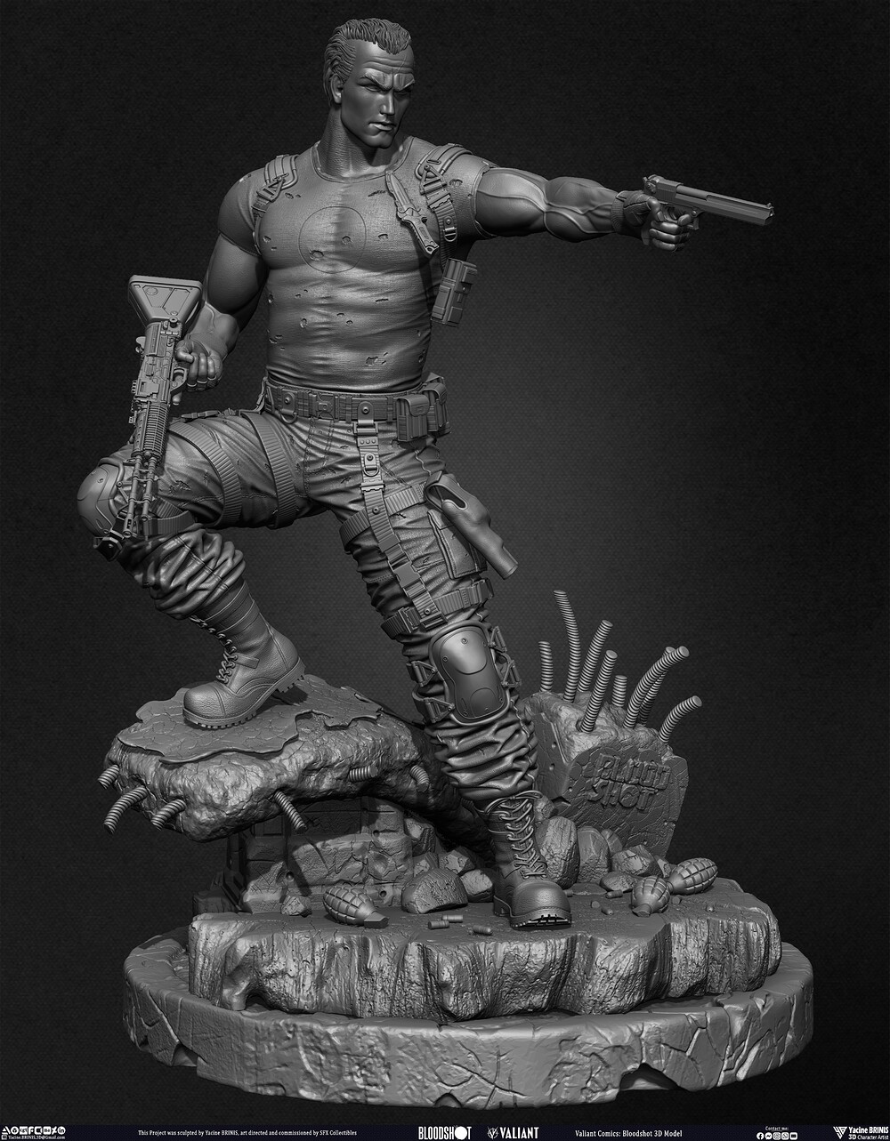 Bloodshot Valiant Comics sculpted by Yacine BRINIS 013