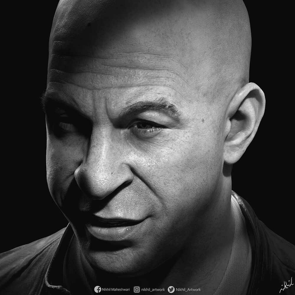 Dominic_Toretto_004_B&W