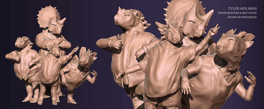 WIP Character Posing3_Tyler Holman_2021