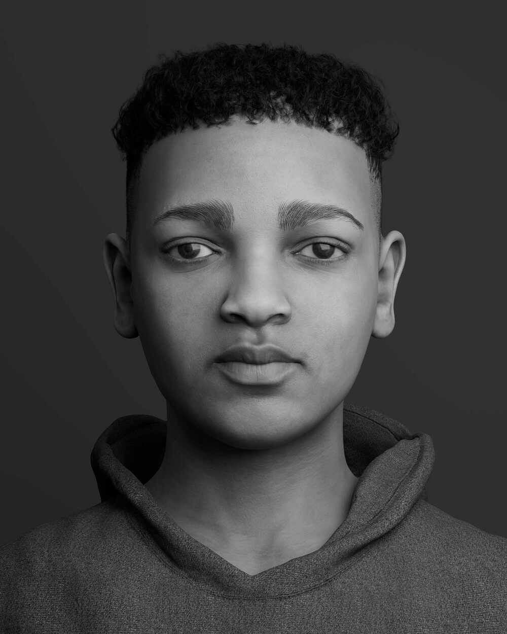 afro edit bw