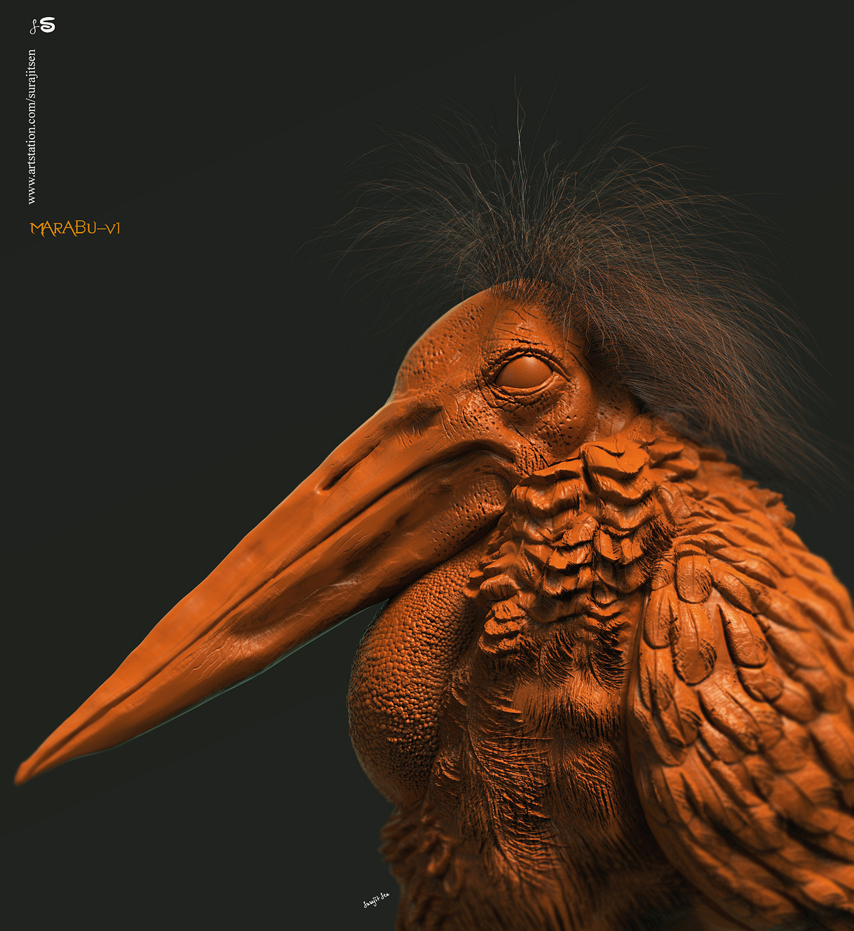Marabu-v1_Digital_Sculpture_SurajitSen_Jan2020Sa1