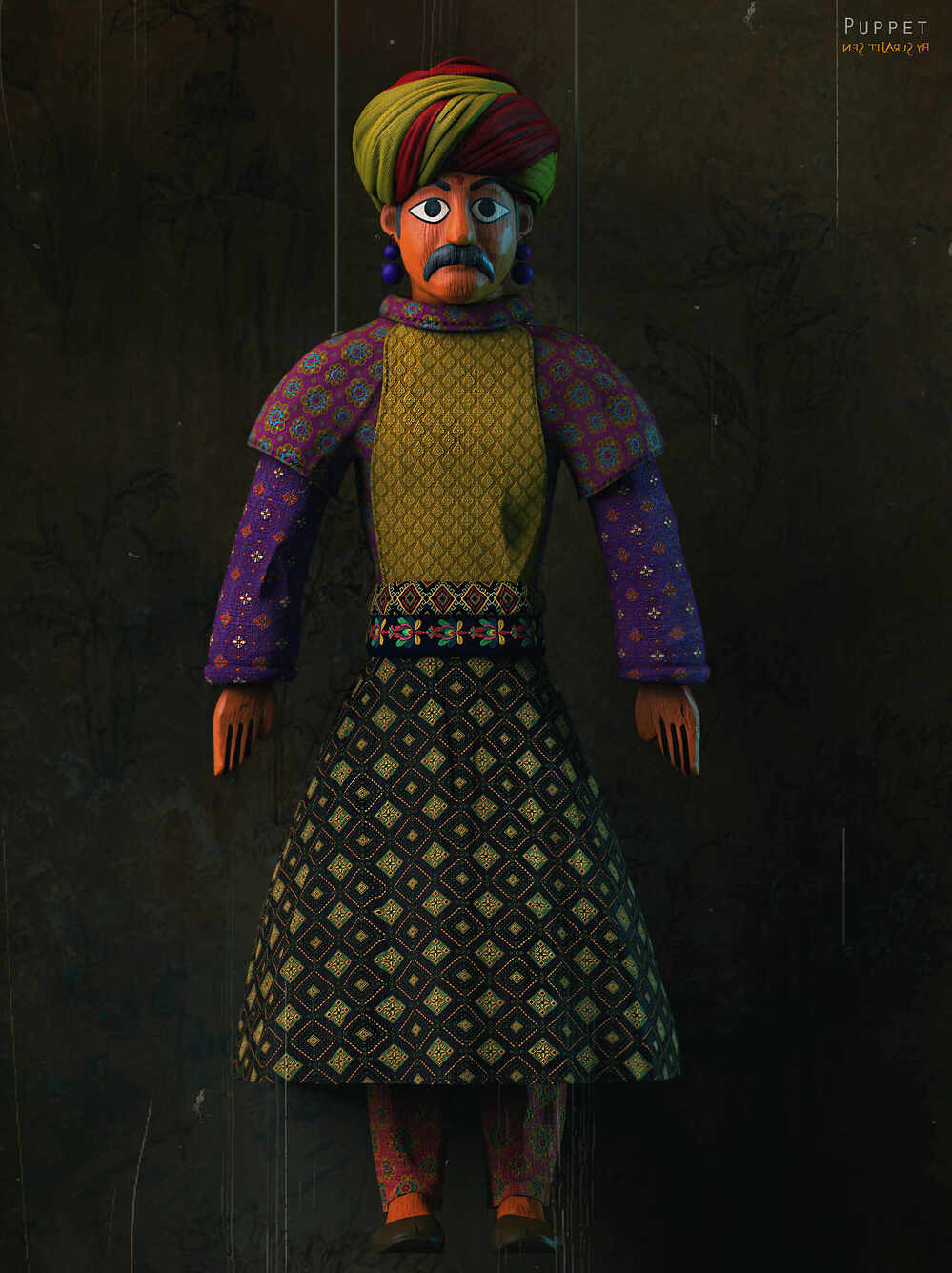 Indian_Traditional_Puppet_Digital_Sculpture_SurajitSen_Sept2024_B