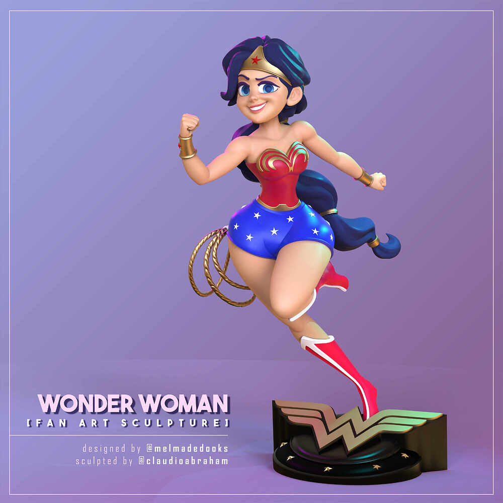 Stylized Wonder Woman - v1.rnd.05.01j - Rendering - Keyshot Scene.59 - Edit - signed-01