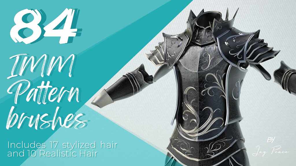 84 IMM pattern brushes(Includes 17 stylized hairs and 10 realistic hairs) -  ZBrushCentral