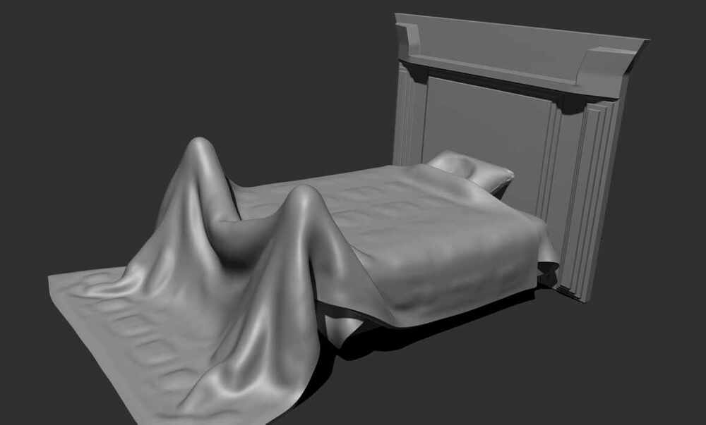 bed with back board2