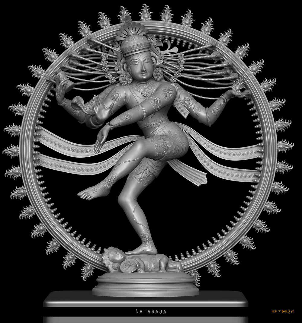 Nataraja_Digital_Sculpture_SurajitSen_Aug2023_ClayA
