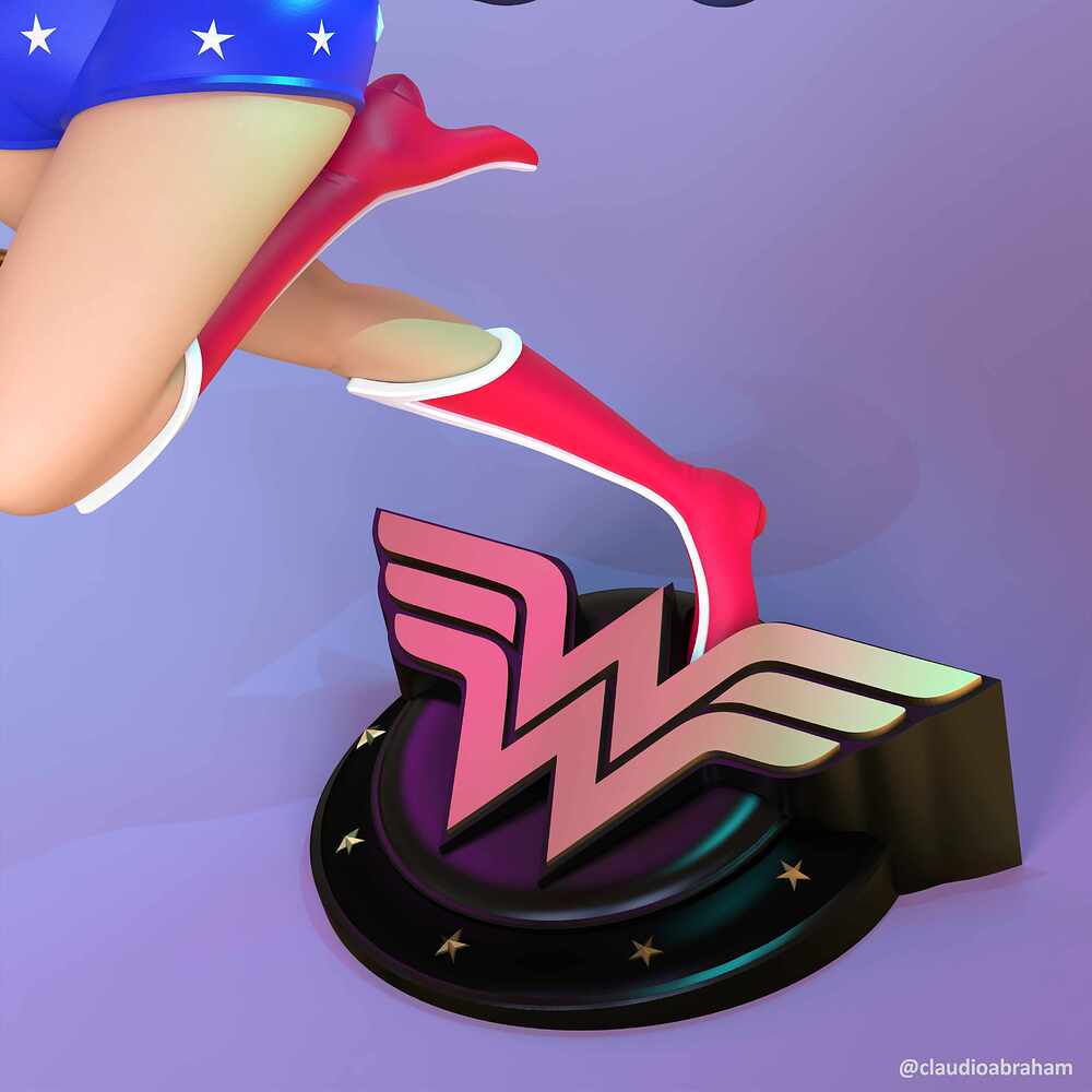 Stylized Wonder Woman - v1.rnd.05.01j - Rendering - Keyshot Scene.71 - Edit - signed