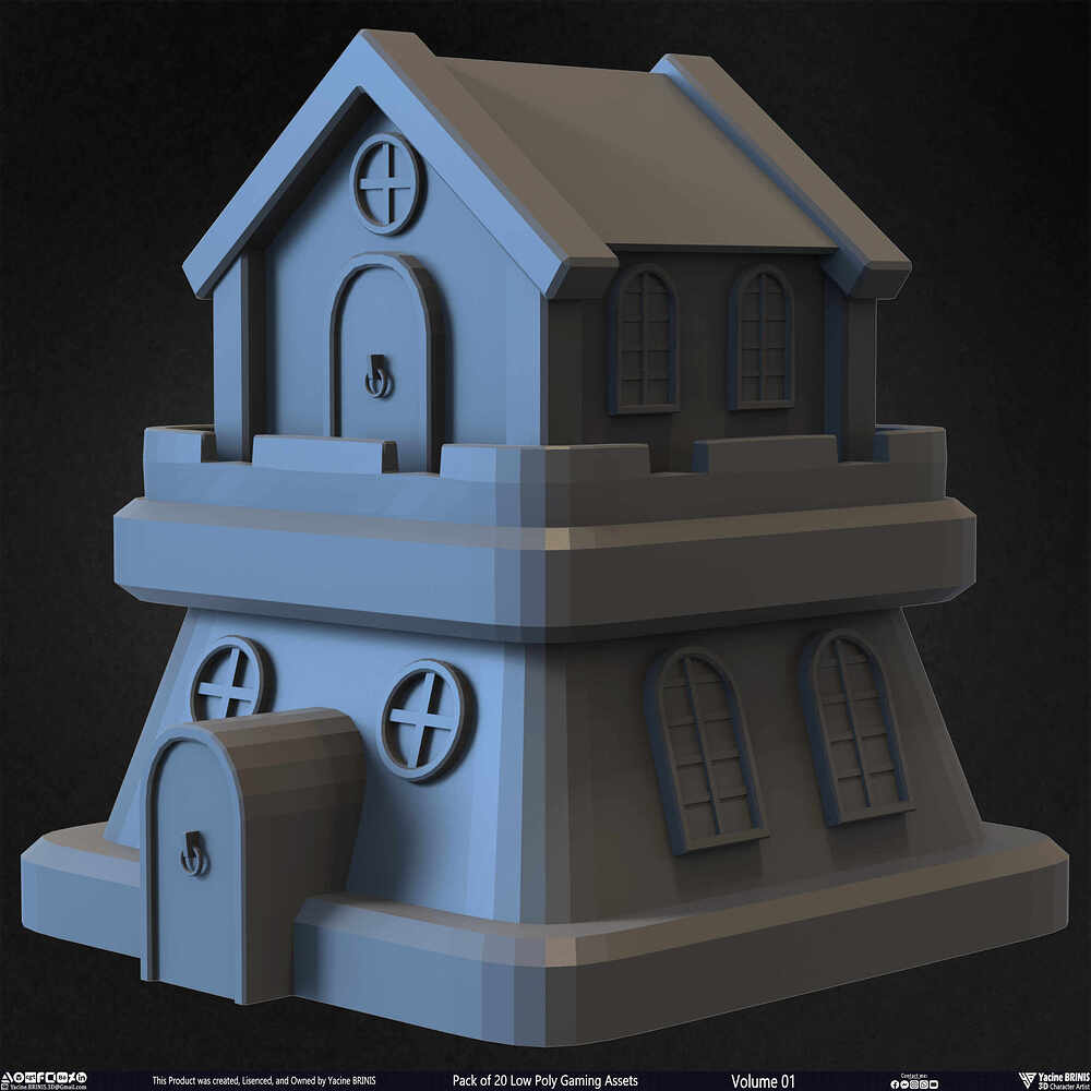 20 Low Poly Gaming Assets Volume 01 Sculpted By Yacine BRINIS Set 04
