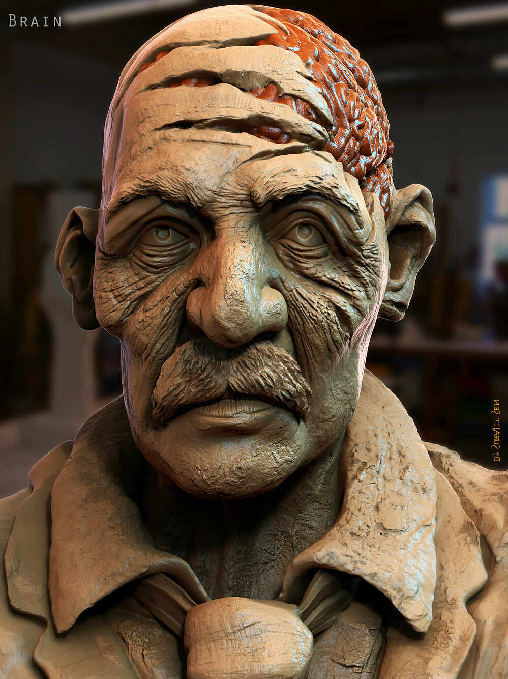 Brain_Digital_Sculpture_SurajitSen_Aug2024