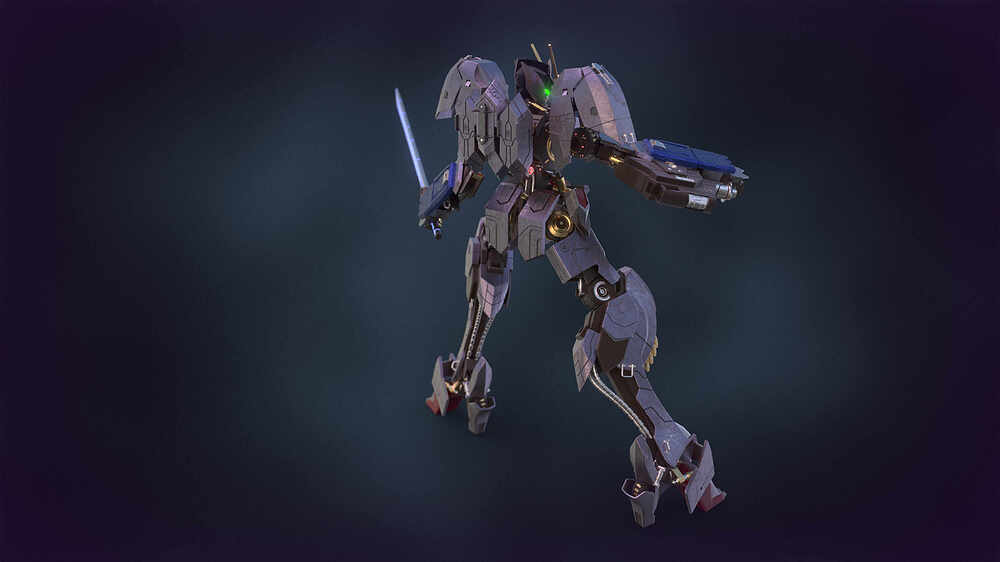 Rodolfo  Silva_Gundam Barbatos_AdvancedDigitalSculpting_Back