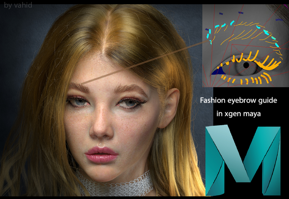 Fashion brows hatched basic guides xgen by vahid ahmadi