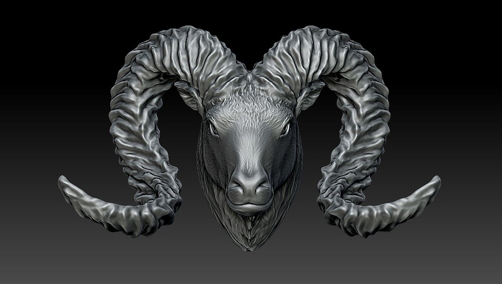 Bighorn Ram-Goat Sculpture - 3