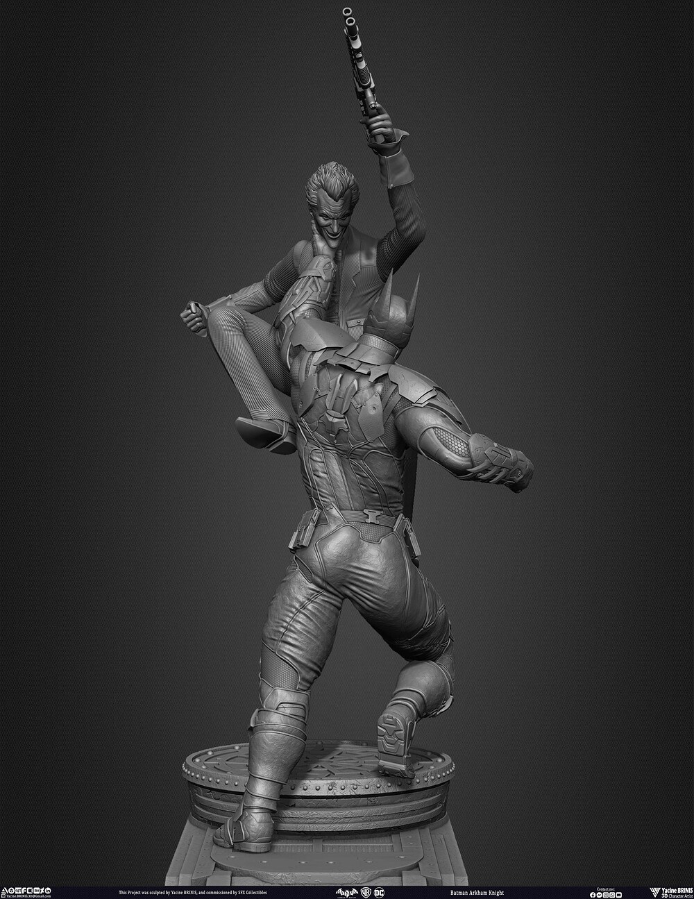 Batman Arkham Knight and Joker Worner Bros Vol 06 Sculpted by Yacine BRINIS 008