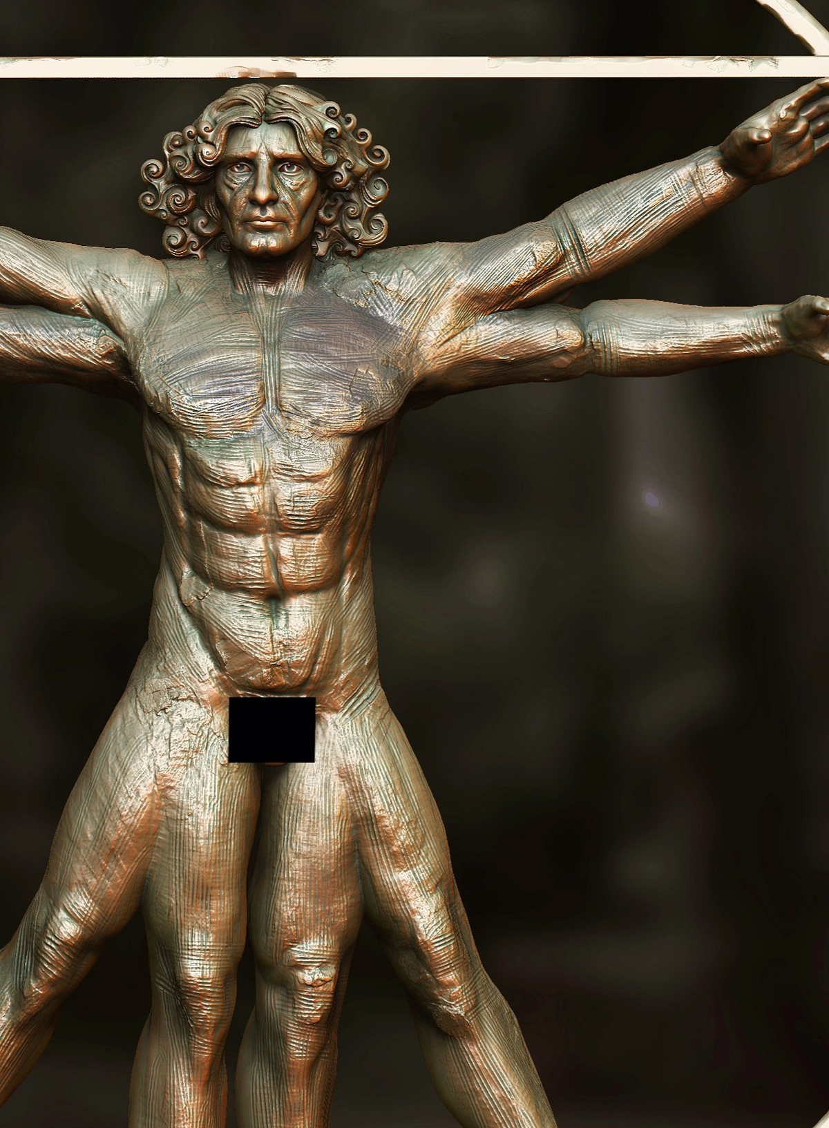 The Vitruvian Man_Digital_SCulpture_by_SurajitSen_Sept2020_A