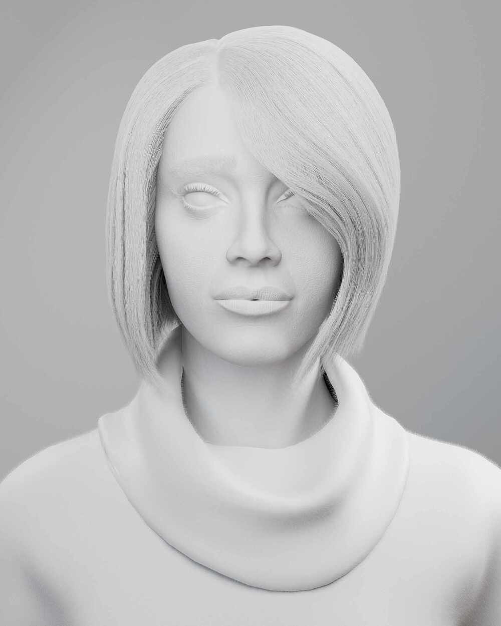 coolgirl-clay render