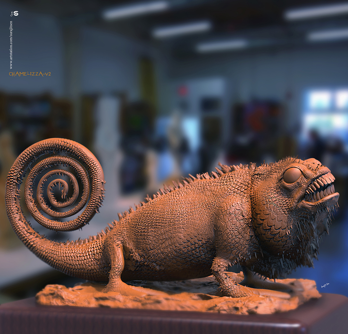 Chamelizza-v2_Digital_Sculpture_SurajitSen_March2020L