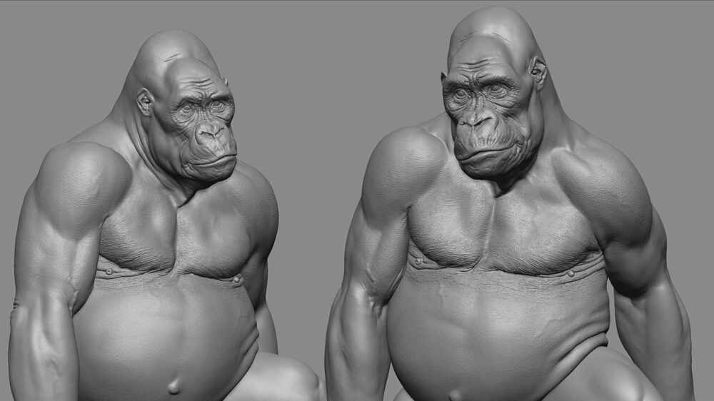 Gorilla_final_005_zbrush