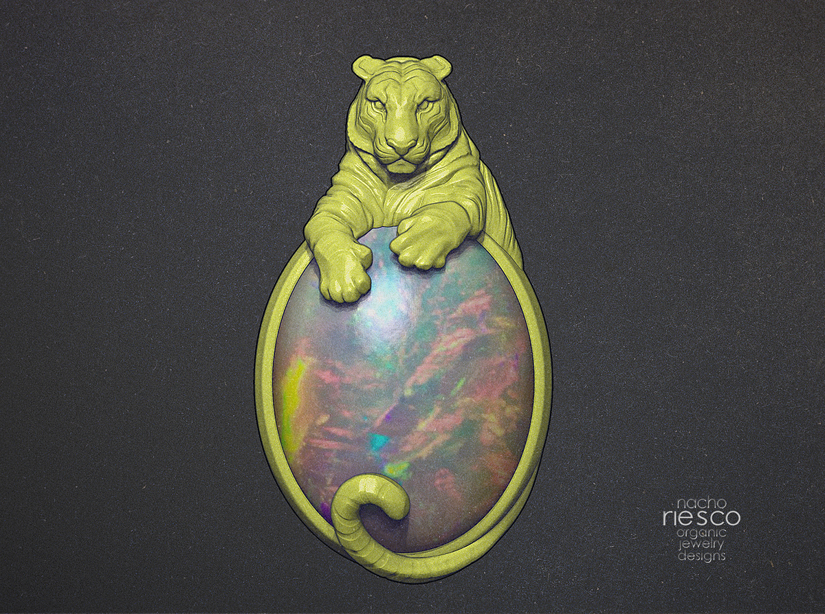 Colgante Cabochon Tigre NPR1