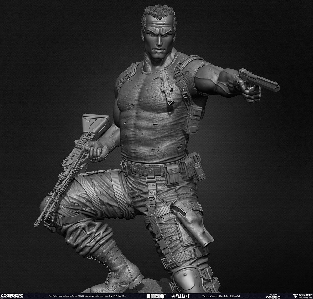 Bloodshot Valiant Comics sculpted by Yacine BRINIS 018