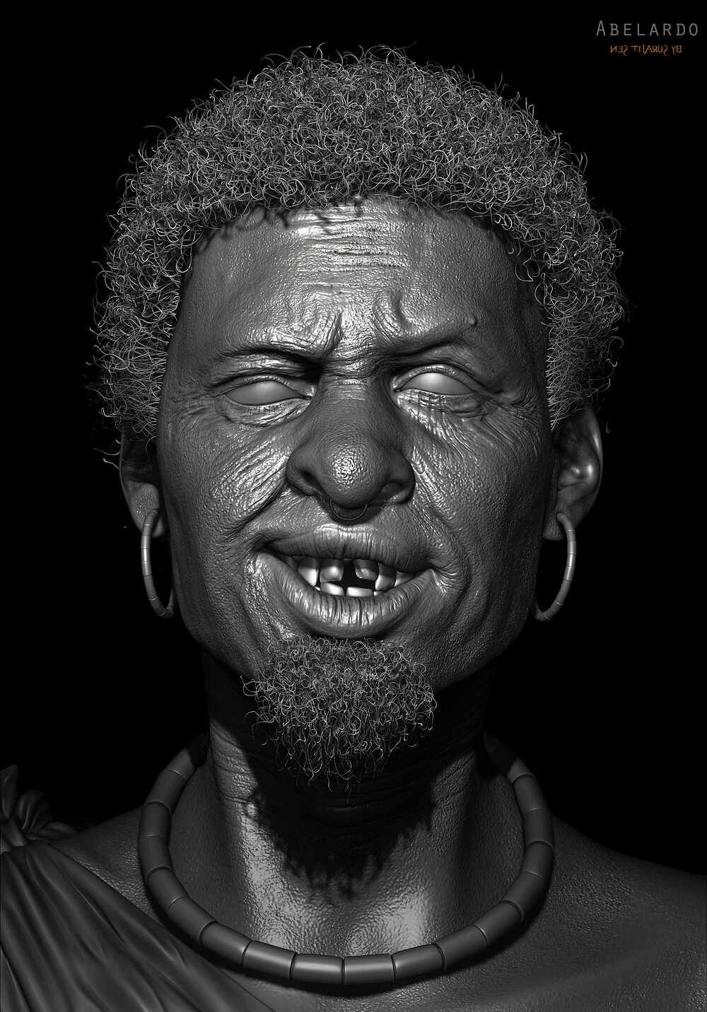 Tribal_Man_Digital_Sculpture_SurajitSen_April2024A