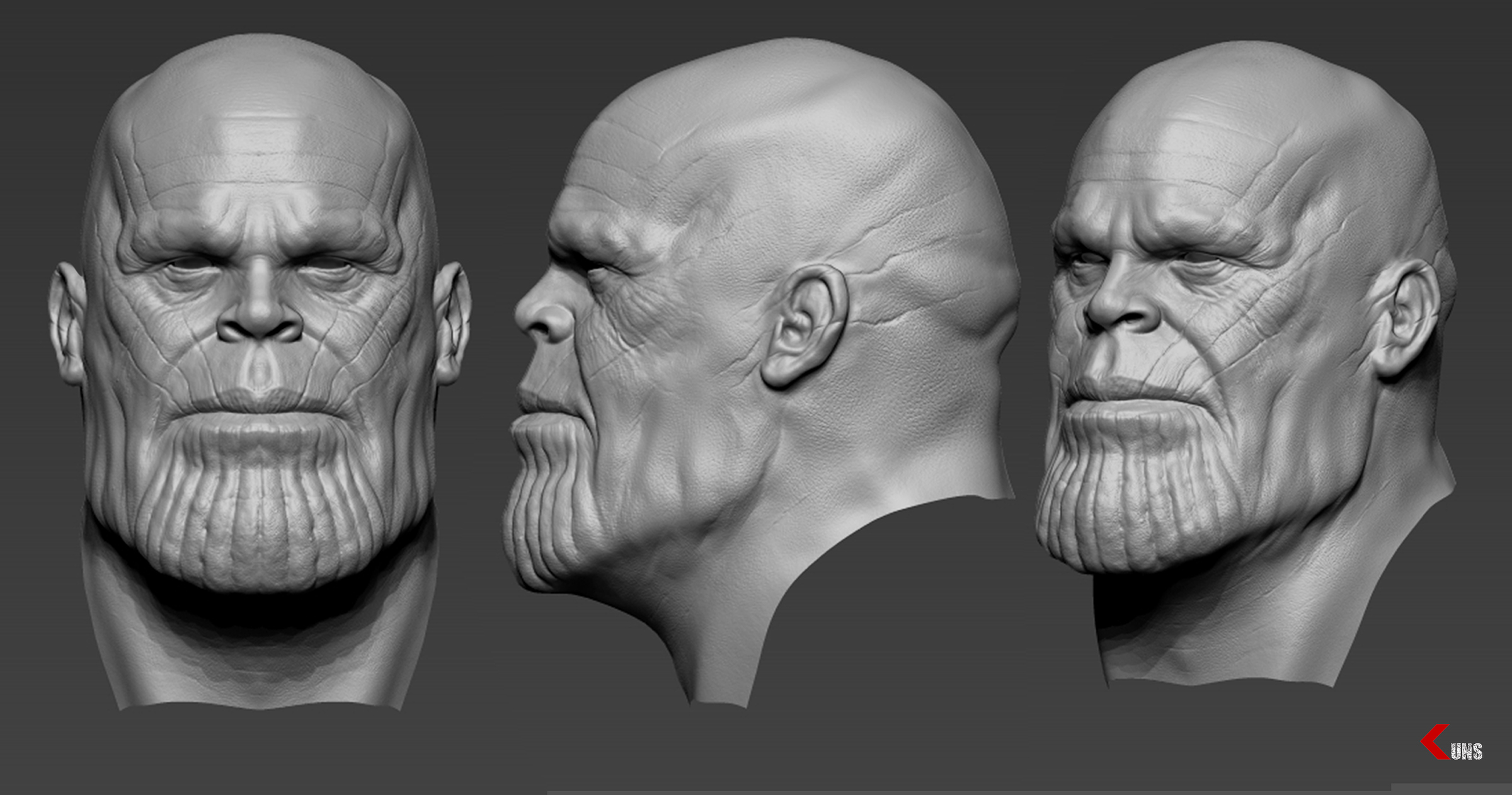 Thanos референс Zbrush