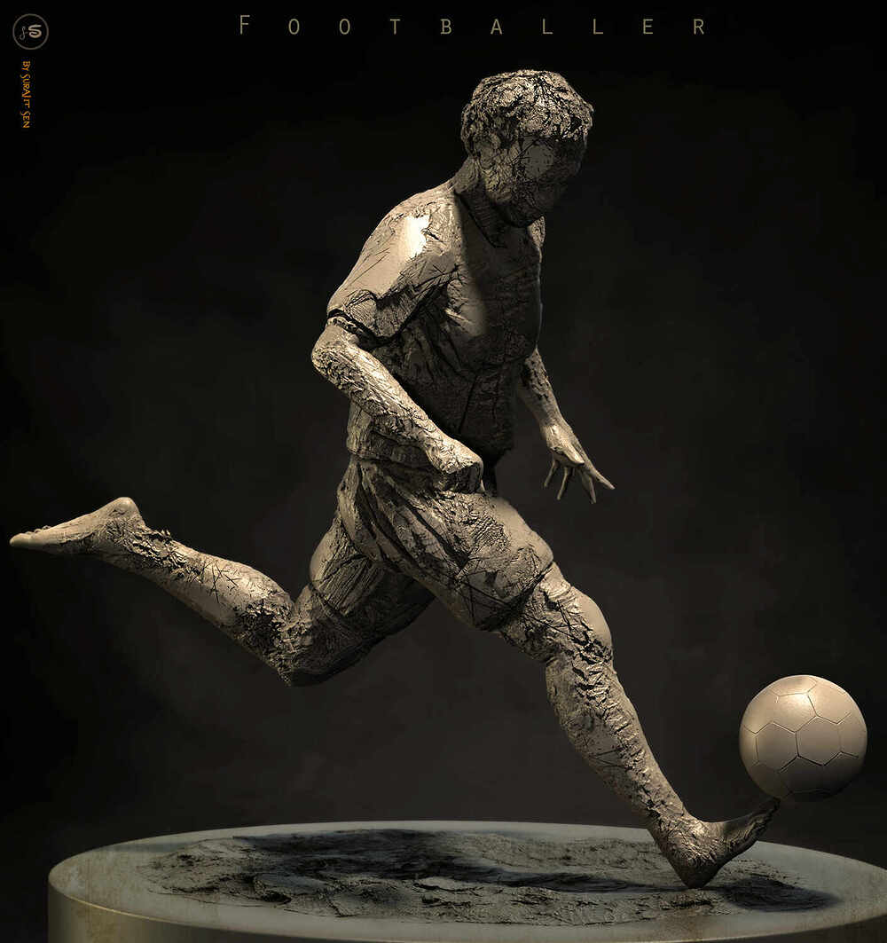 Footballer_Digital_Sculpture_SurajitSen_Dec2022_L