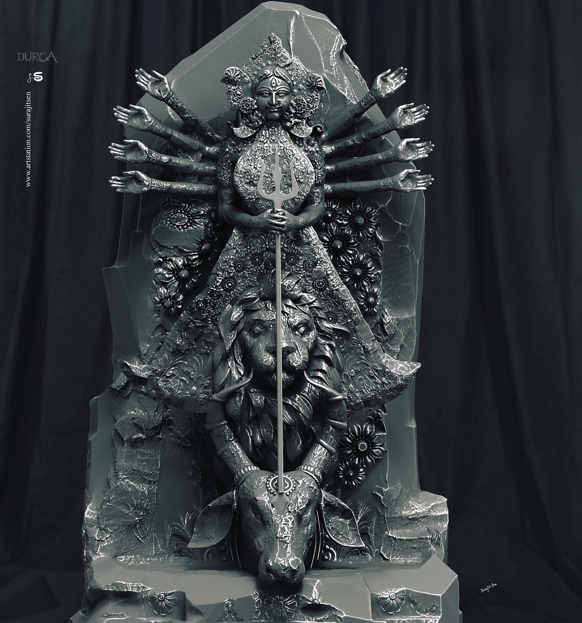 Durgav1_Digital_Sculpture_SurajitSen_Oct2019_v1a